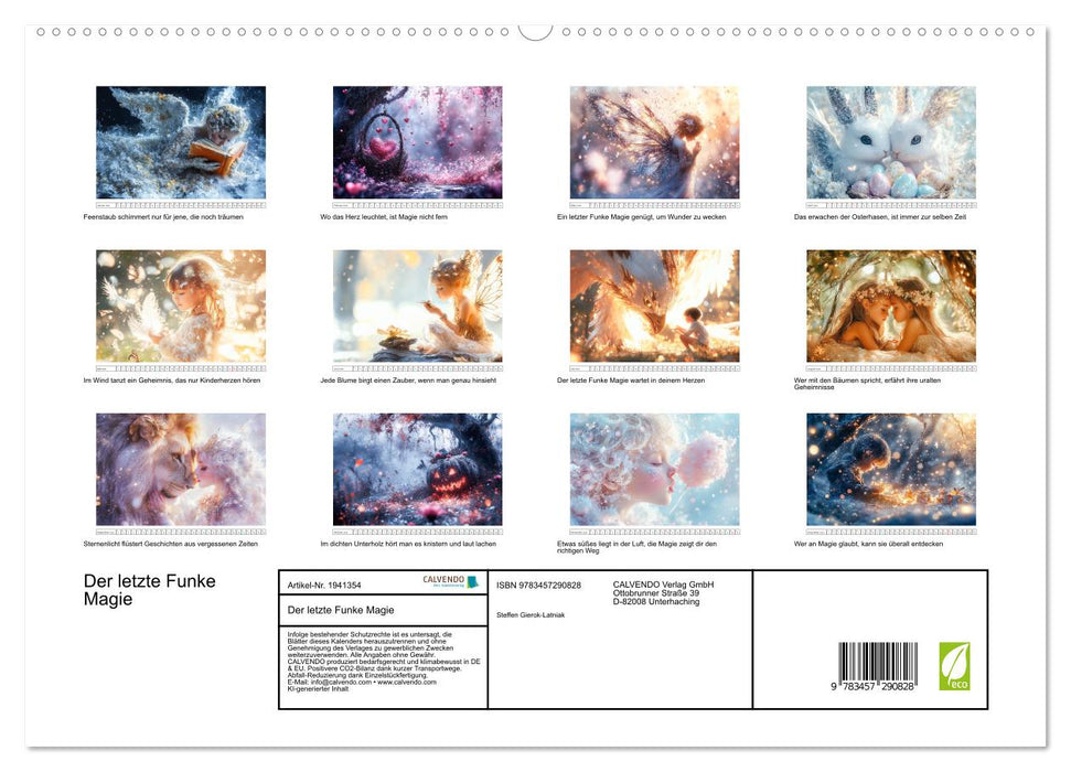 Der letzte Funke Magie (CALVENDO Premium Wandkalender 2026)