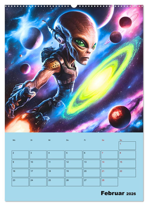 Galaktische Begegnungen (CALVENDO Premium Wandkalender 2026)