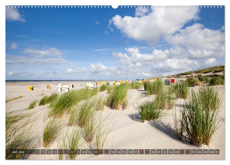 Ostfriesische Inseln - Borkum, Norderney, Juist, Baltrum, Langeoog, Spiekeroog, Wangerooge (CALVENDO Premium Wandkalender 2026)