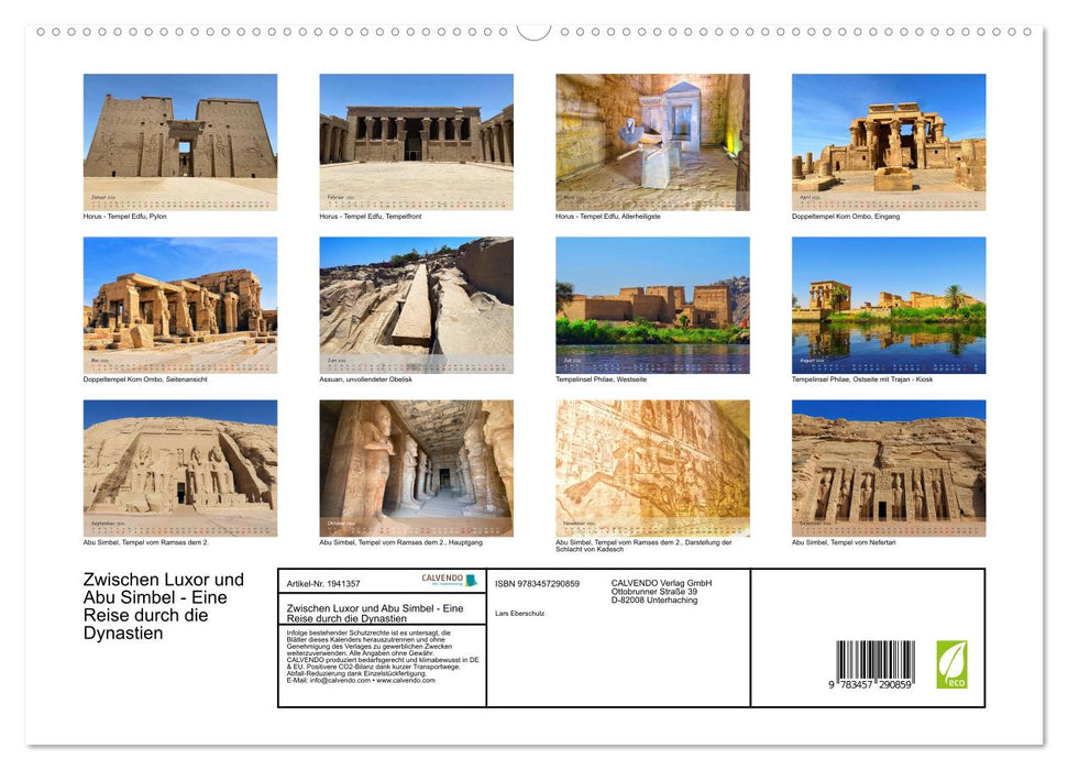 Zwischen Luxor und Abu Simbel - Eine Reise durch die Dynastien (CALVENDO Premium Wandkalender 2026)
