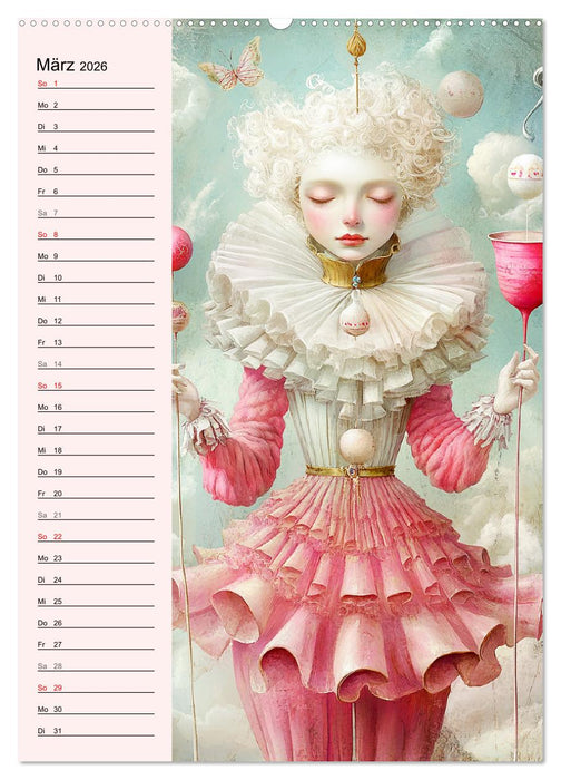 Tarot Wunderwelten. Surrealistische und magische Tarot-Kunst (CALVENDO Premium Wandkalender 2026)