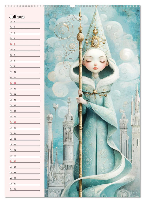 Tarot Wunderwelten. Surrealistische und magische Tarot-Kunst (CALVENDO Premium Wandkalender 2026)