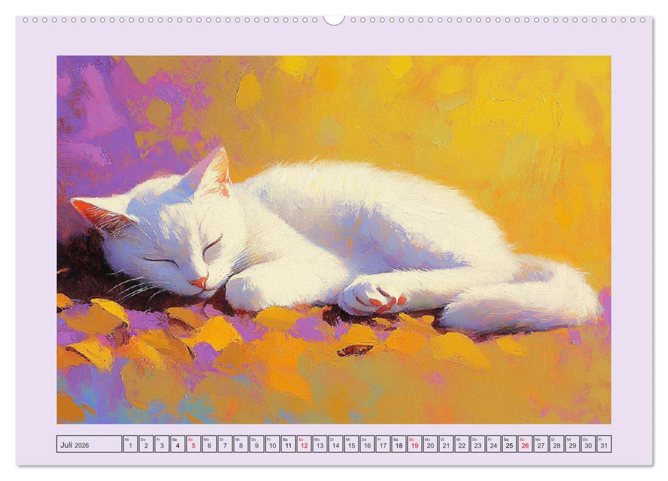 Tiere auf dem Bauernhof. Farbenfrohe Tierportraits im Stil der Ölmalerei (CALVENDO Premium Wandkalender 2026)