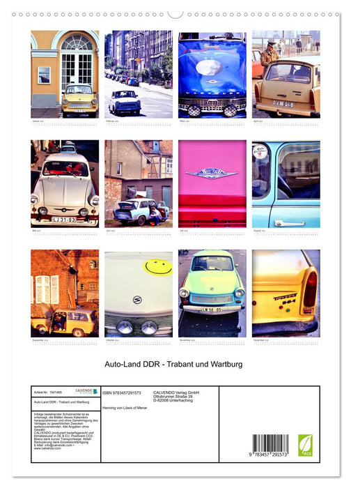 Auto-Land DDR - Trabant und Wartburg (CALVENDO Premium Wandkalender 2026)