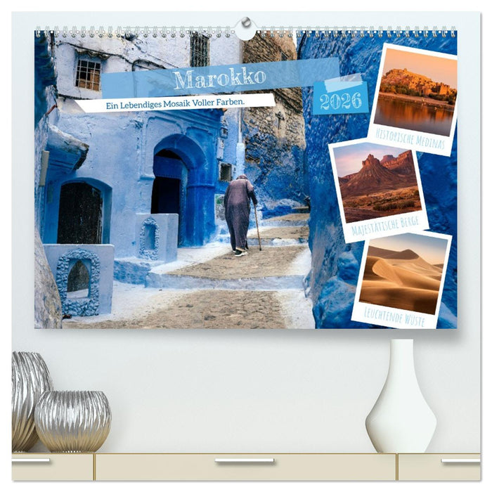 Marokko, ein lebendiges Mosaik voller Farben. (CALVENDO Premium Wandkalender 2026)