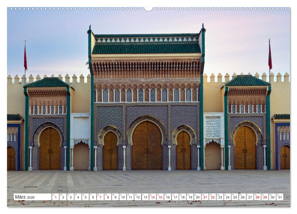 Marokko, ein lebendiges Mosaik voller Farben. (CALVENDO Premium Wandkalender 2026)