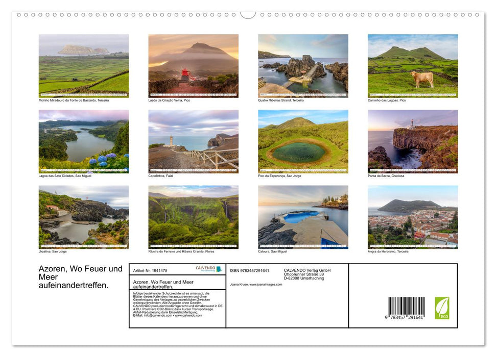 Azoren, Wo Feuer und Meer aufeinandertreffen. (CALVENDO Premium Wandkalender 2026)