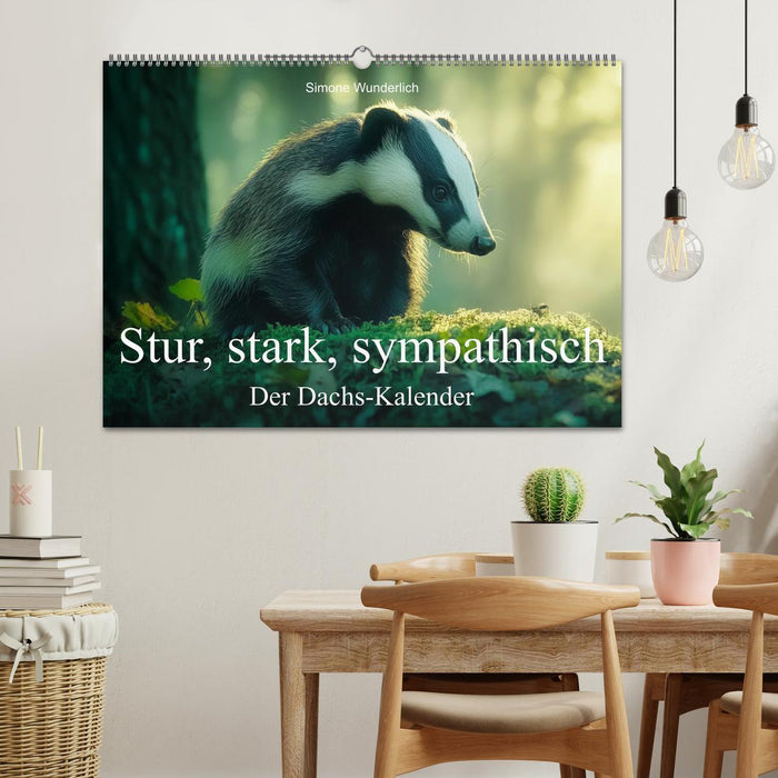Stur, stark, sympathisch - Der Dachs - Kalender (CALVENDO Wandkalender 2026)