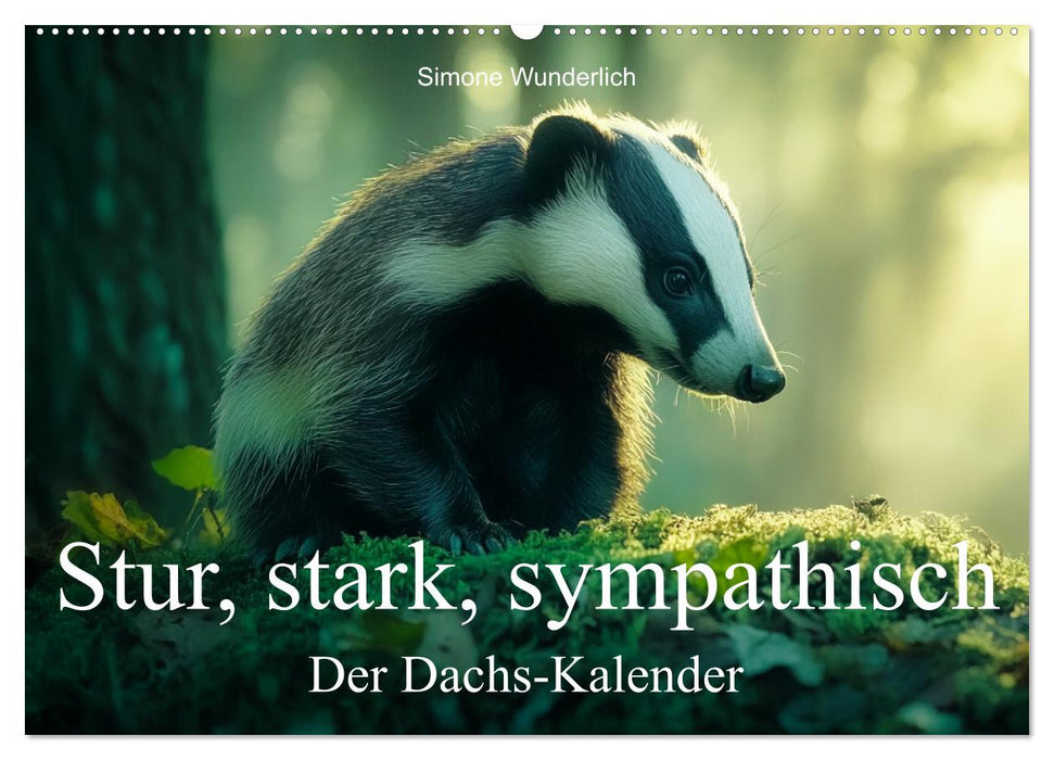 Stur, stark, sympathisch - Der Dachs - Kalender (CALVENDO Wandkalender 2026)