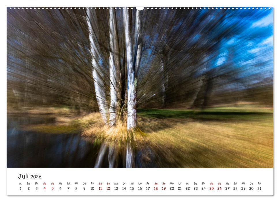 Abstrakte Naturerlebnisse - ICM (Intentional Camera Movement) Fotografie (CALVENDO Premium Wandkalender 2026)