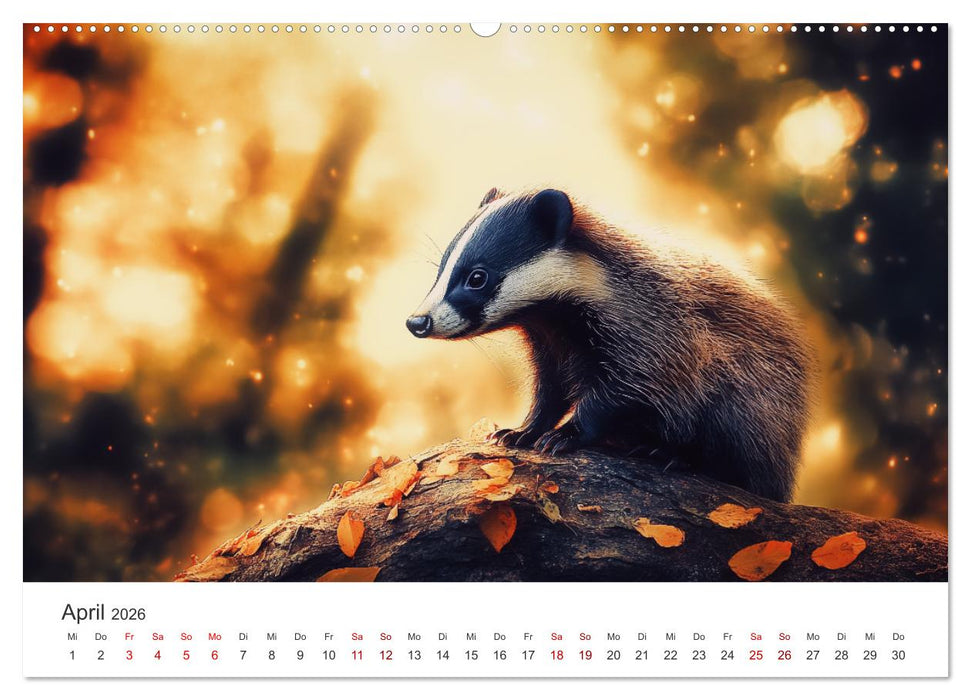 Stur, stark, sympathisch - Der Dachs - Kalender (CALVENDO Premium Wandkalender 2026)
