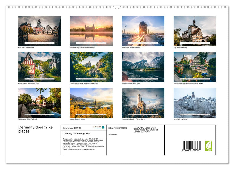Germany dreamlike places (CALVENDO Premium-Calendar 2026)