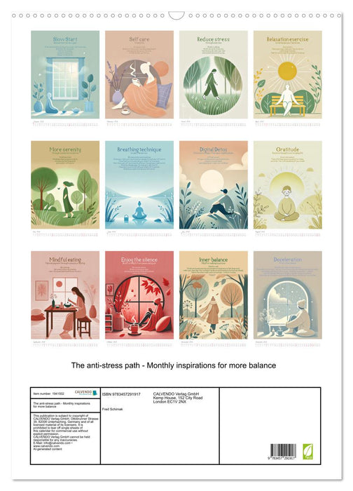 The anti-stress path - Monthly inspirations for more balance (CALVENDO Monthly Calendar 2026)