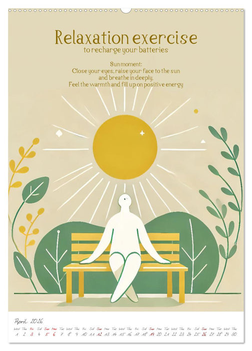 The anti-stress path - Monthly inspirations for more balance (CALVENDO Premium-Calendar 2026)