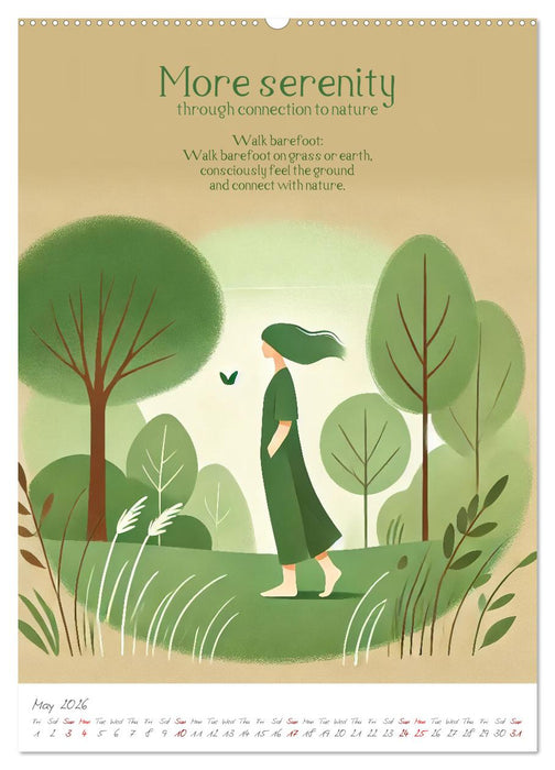 The anti-stress path - Monthly inspirations for more balance (CALVENDO Premium-Calendar 2026)