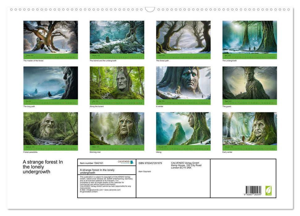 A strange forest In the lonely undergrowth (CALVENDO Monthly Calendar 2026)