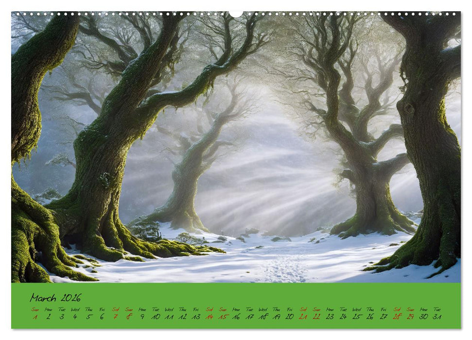 A strange forest In the lonely undergrowth (CALVENDO Monthly Calendar 2026)