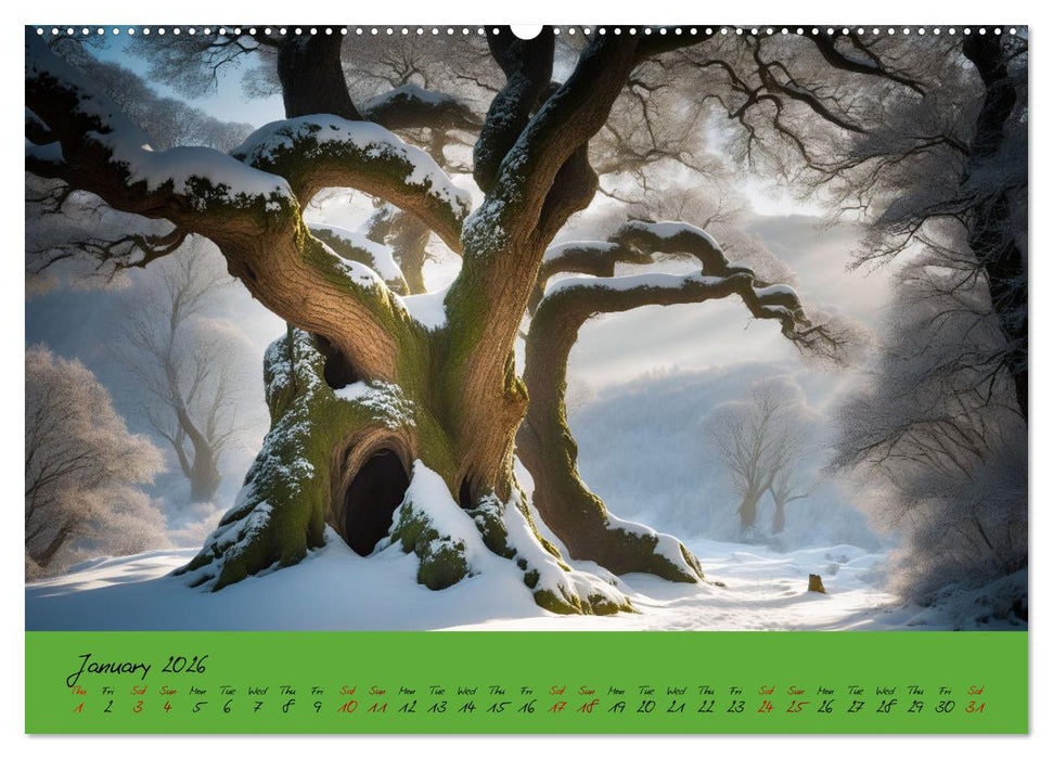 A strange forest In the lonely undergrowth (CALVENDO Premium-Calendar 2026)