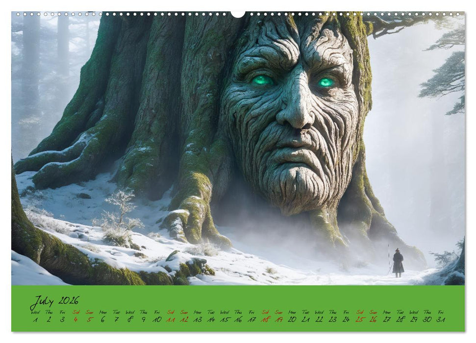 A strange forest In the lonely undergrowth (CALVENDO Premium-Calendar 2026)
