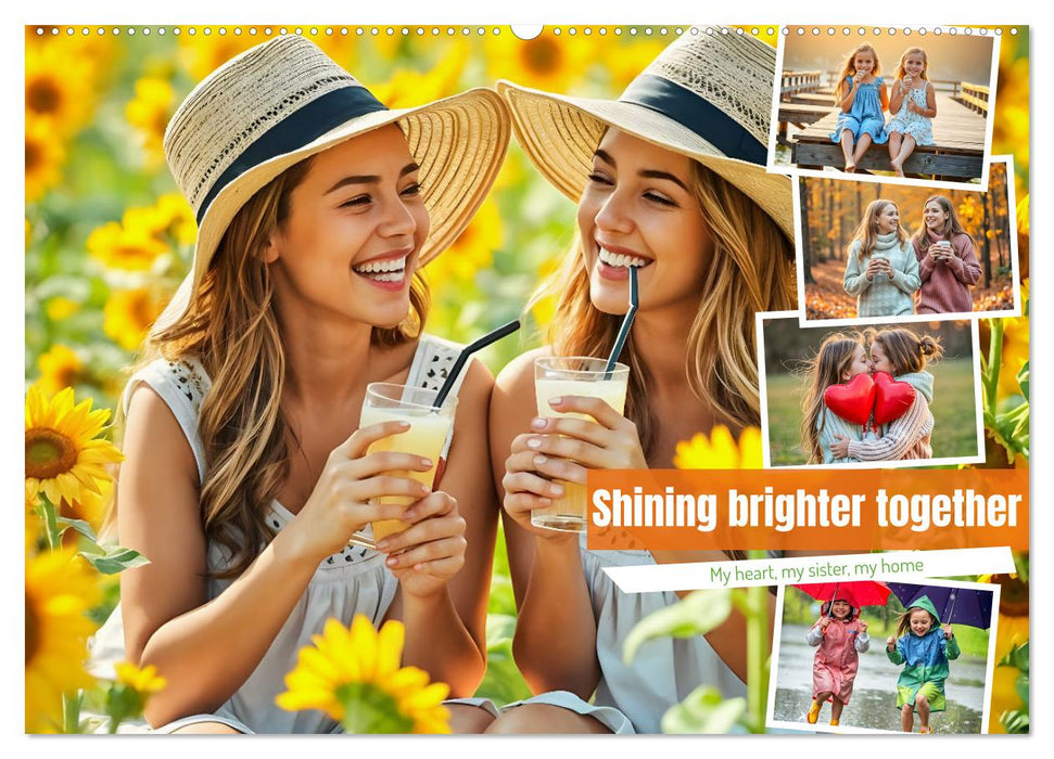 Shining brighter together - My heart, my sister, my home (CALVENDO Monthly Calendar 2026)