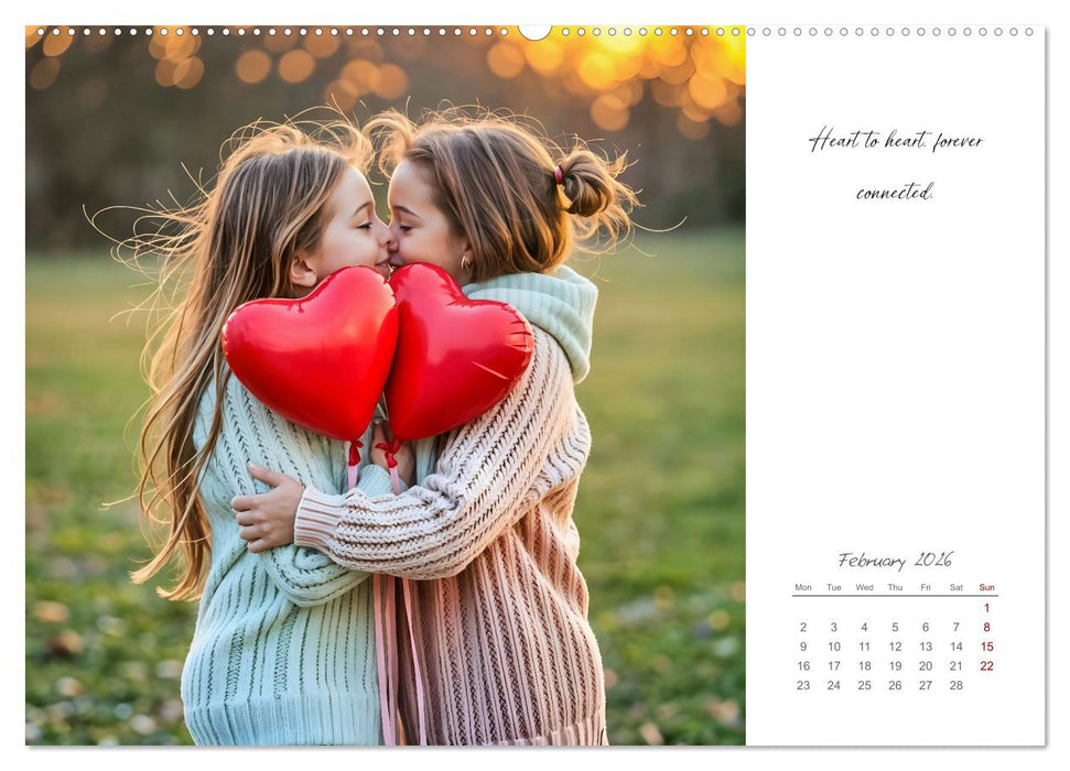 Shining brighter together - My heart, my sister, my home (CALVENDO Monthly Calendar 2026)