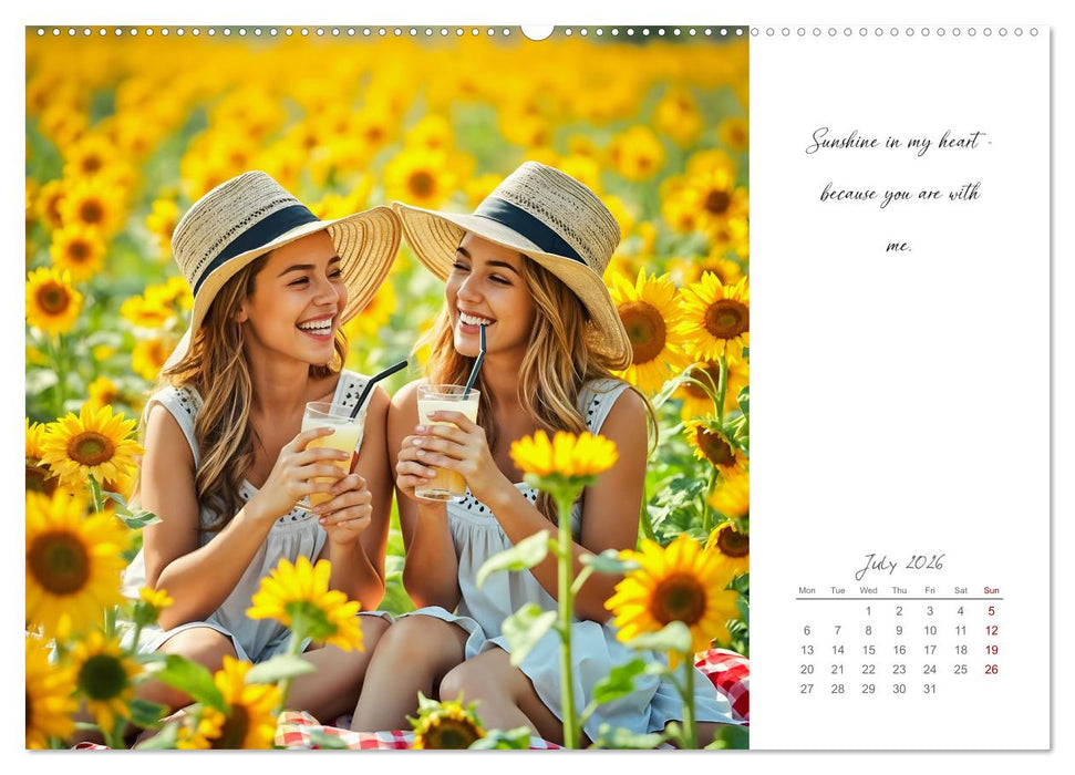 Shining brighter together - My heart, my sister, my home (CALVENDO Premium-Calendar 2026)