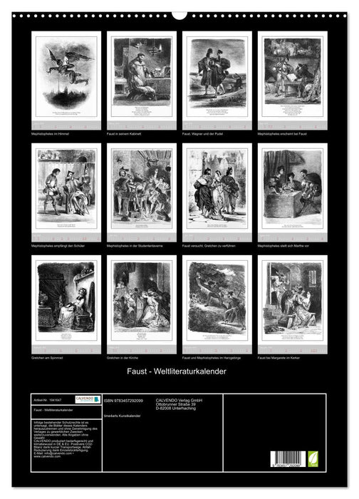 Faust - Weltliteraturkalender (CALVENDO Wandkalender 2026)