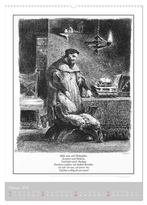 Faust - Weltliteraturkalender (CALVENDO Wandkalender 2026)