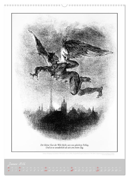 Faust - Weltliteraturkalender (CALVENDO Premium Wandkalender 2026)