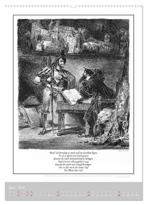 Faust - Weltliteraturkalender (CALVENDO Premium Wandkalender 2026)