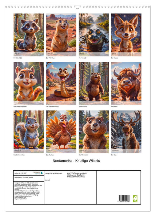 Nordamerika - Knuffige Wildnis (CALVENDO Wandkalender 2026)