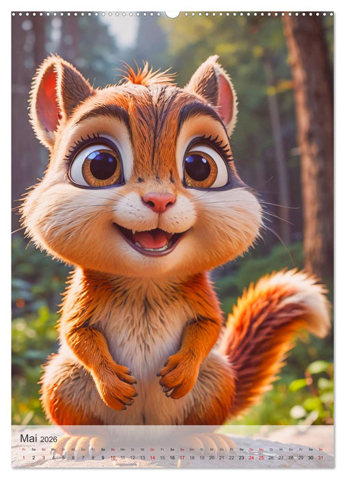 Nordamerika - Knuffige Wildnis (CALVENDO Premium Wandkalender 2026)