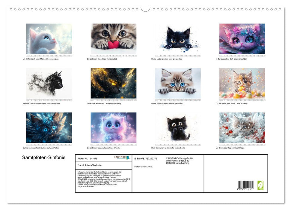 Samtpfoten-Sinfonie (CALVENDO Wandkalender 2026)