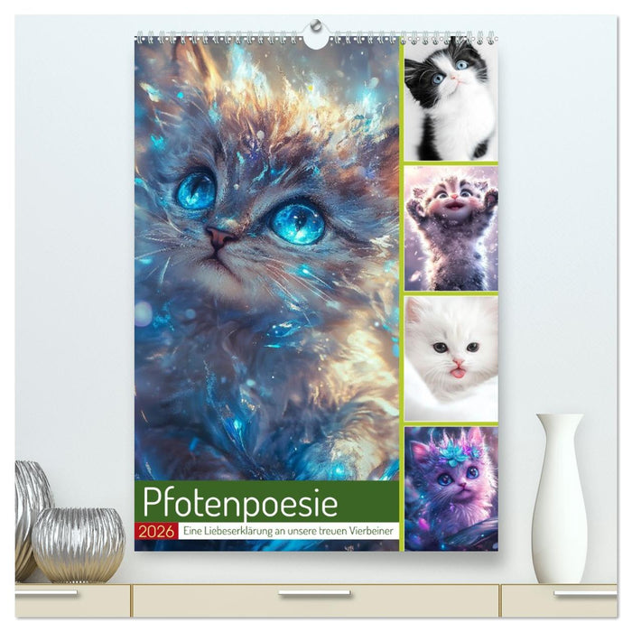 Pfotenpoesie (CALVENDO Premium Wandkalender 2026)