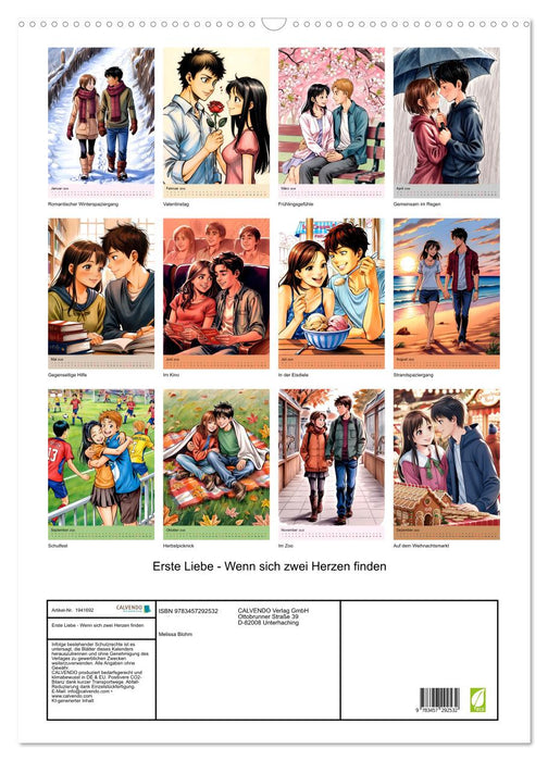 Erste Liebe - Wenn sich zwei Herzen finden (CALVENDO Wandkalender 2026)