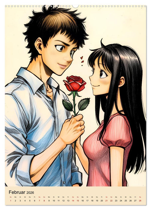 Erste Liebe - Wenn sich zwei Herzen finden (CALVENDO Wandkalender 2026)
