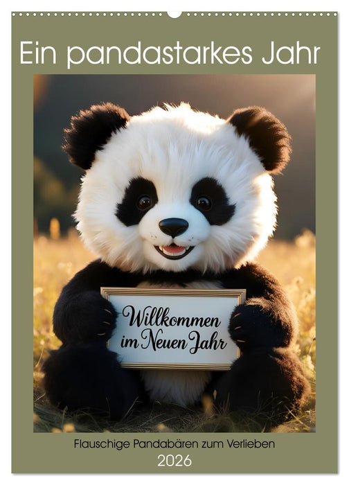 Ein pandastarkes Jahr - Flauschige Pandabären zum Verlieben (CALVENDO Wandkalender 2026)