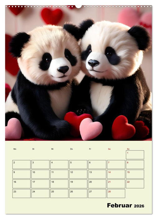 Ein pandastarkes Jahr - Flauschige Pandabären zum Verlieben (CALVENDO Wandkalender 2026)