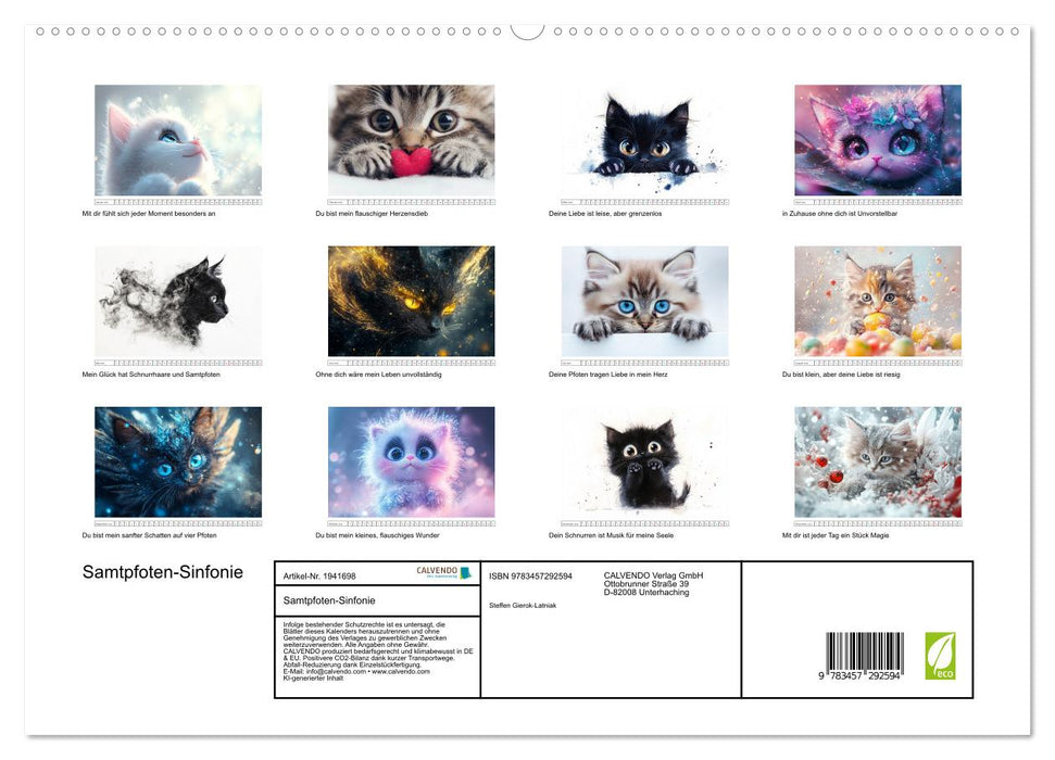 Samtpfoten-Sinfonie (CALVENDO Premium Wandkalender 2026)