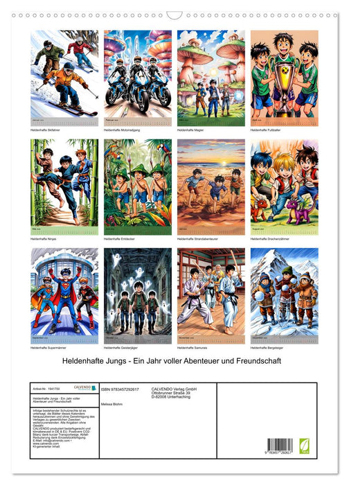 Heldenhafte Jungs - Ein Jahr voller Abenteuer und Freundschaft (CALVENDO Wandkalender 2026)