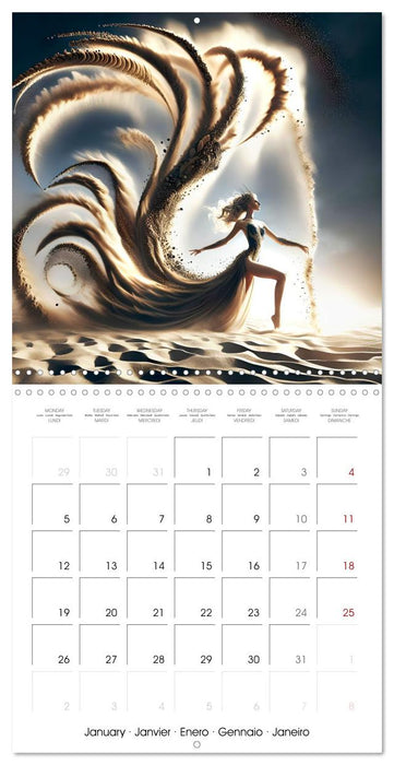 Sable vivant (CALVENDO Calendrier mensuel 2026)