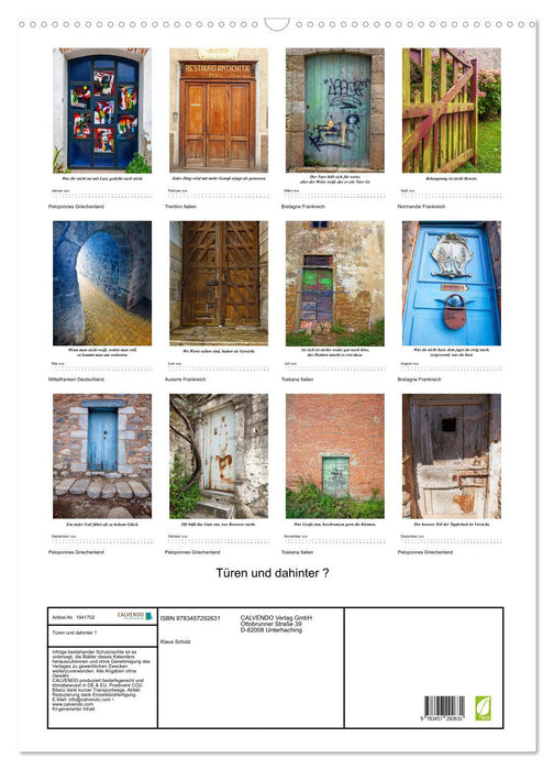Türen und dahinter ? (CALVENDO Wandkalender 2026)