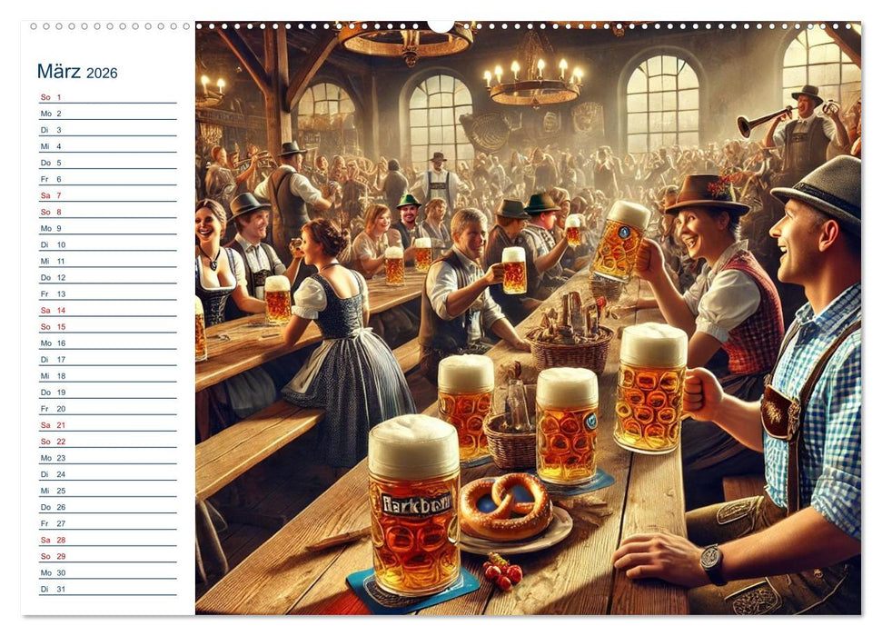 Boarisch durchs Jahr - Feste Bräuche und Lebenslust (CALVENDO Wandkalender 2026)