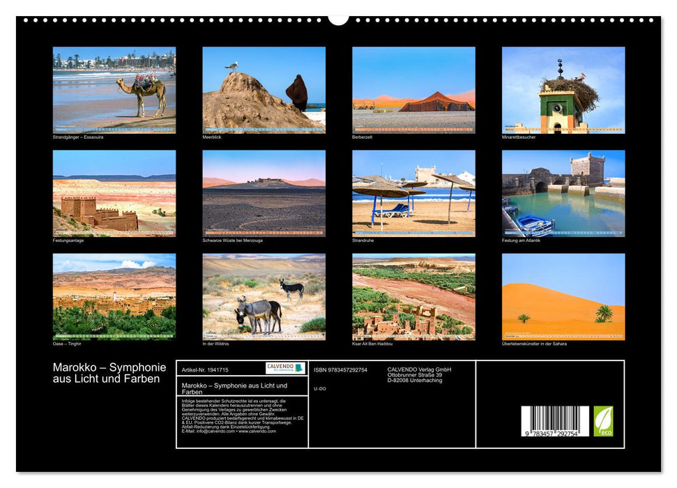 Marokko – Symphonie aus Licht und Farben (CALVENDO Premium Wandkalender 2026)