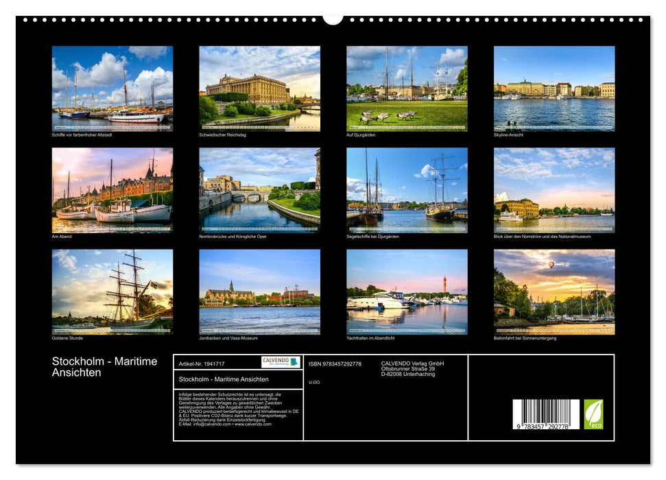 Stockholm - Maritime Ansichten (CALVENDO Premium Wandkalender 2026)