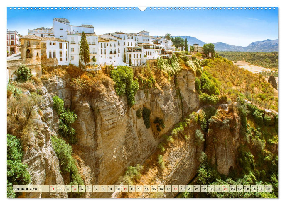 Zauberhaftes Südspanien: Malaga - Sevilla - Granada - Ronda - Antequera (CALVENDO Premium Wandkalender 2026)