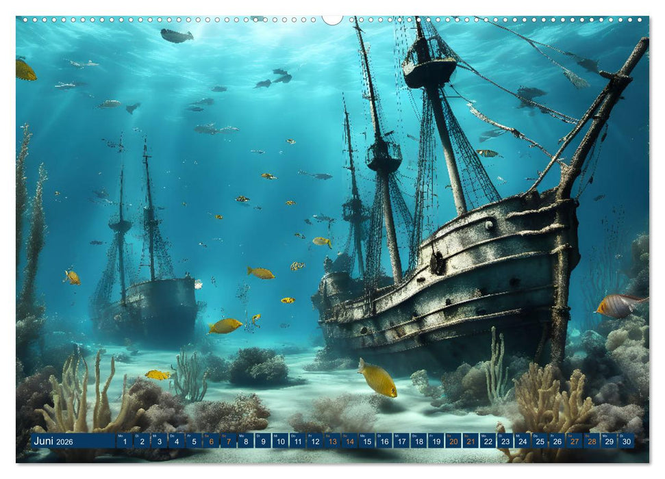 Unterwasserwelt der Wracks 2026 (CALVENDO Wandkalender 2026)