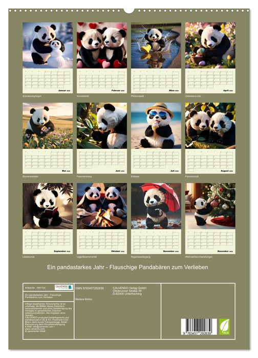 Ein pandastarkes Jahr - Flauschige Pandabären zum Verlieben (CALVENDO Premium Wandkalender 2026)