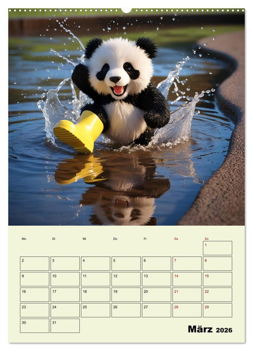 Ein pandastarkes Jahr - Flauschige Pandabären zum Verlieben (CALVENDO Premium Wandkalender 2026)