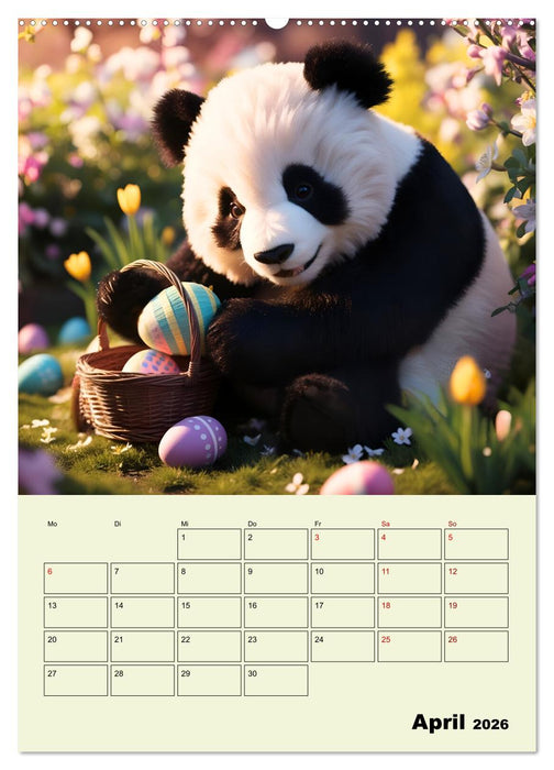 Ein pandastarkes Jahr - Flauschige Pandabären zum Verlieben (CALVENDO Premium Wandkalender 2026)
